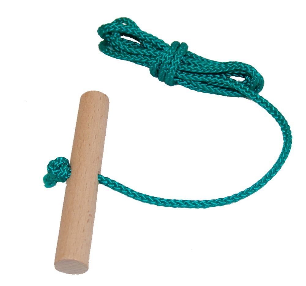 Looping-Lu Schlittenleine Schlittenseil Holzgriff Buchenholz ca 150 cm bunt, Buche