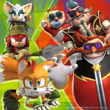 Kinderpuzzle ab 5 Jahren - Die Abenteuer von Sonic - 49 Teile