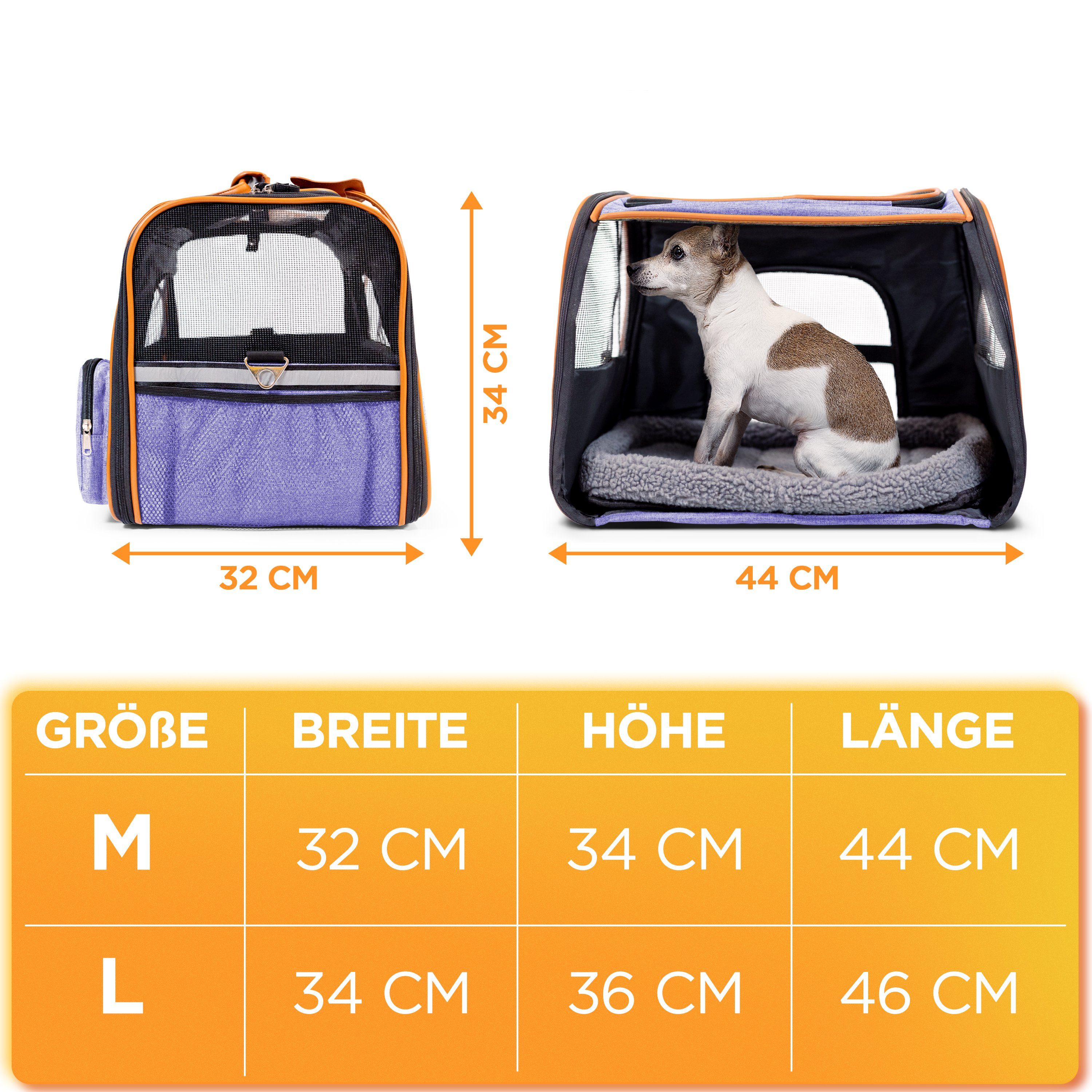 Tierhood Tiertransporttasche Faltbare Tragetasche für Hund & Katze Hundetasche - Katzentasche