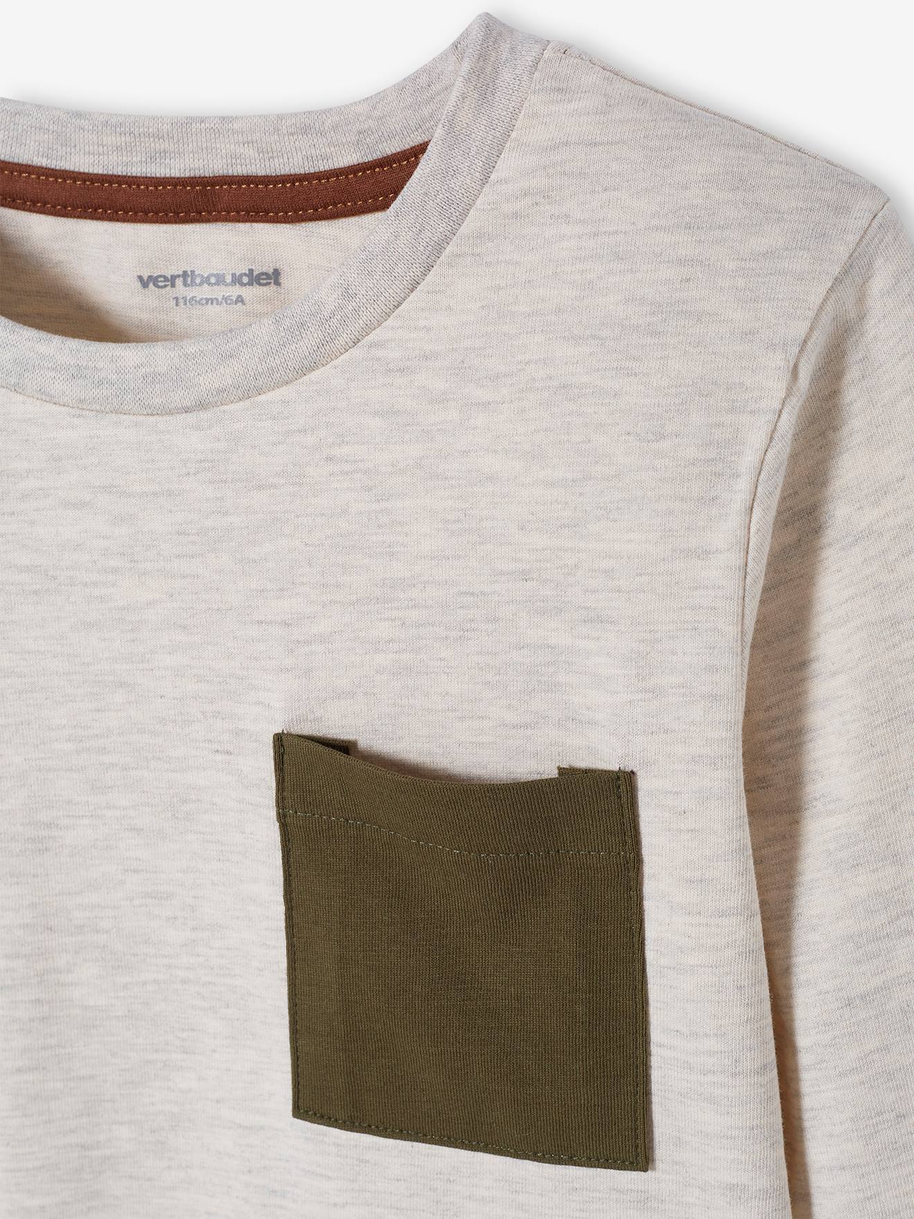 Vertbaudet 3er-Pack Jungen Langarmshirts BASIC Oeko-Tex - pack dunkelkhaki