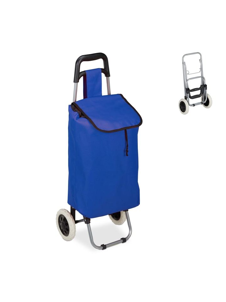 relaxdays Einkaufstrolley in Dunkelblau günstig kaufen onesize