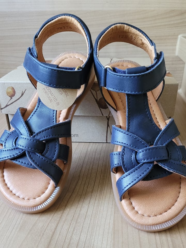 bisgaard Leder-Sandalen in Dunkelblau günstig kaufen 32