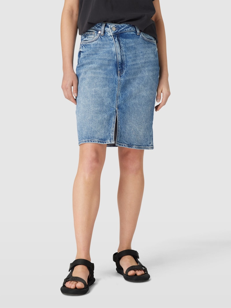 Jeansrock mit Eingrifftaschen Modell 'Agolde' in hellblau
