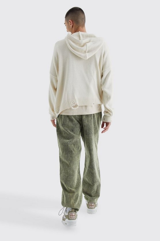 Lockere Cord-Hose mit Acid-Waschung