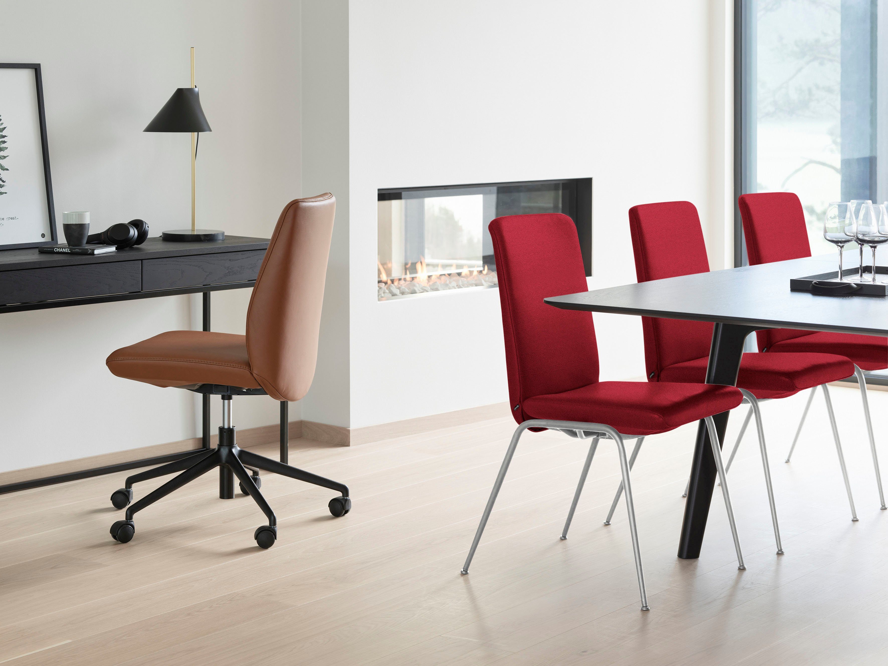 Stressless® Polsterstuhl Laurel, Low Back, Größe M, mit Beinen aus Stahl in Chrom glänzend
