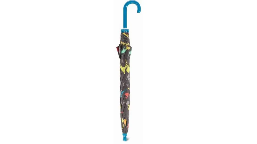 Essentials Kinderstockschirm Bambino Dino Grau, mehrfarbig