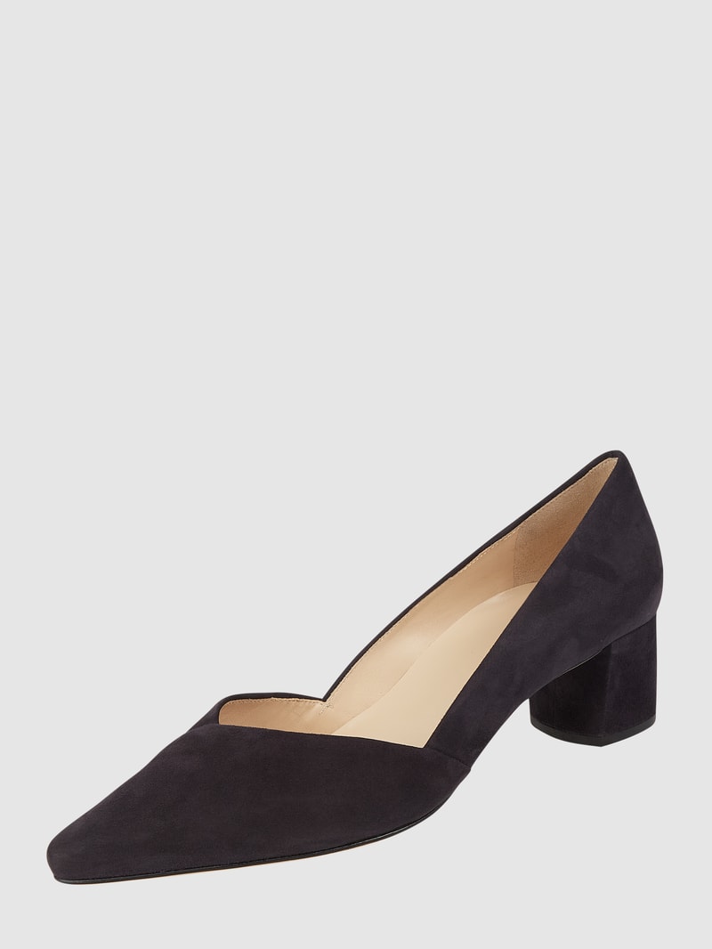 Pumps mit Blockabsatz Modell 'Boulevard' in marineblau