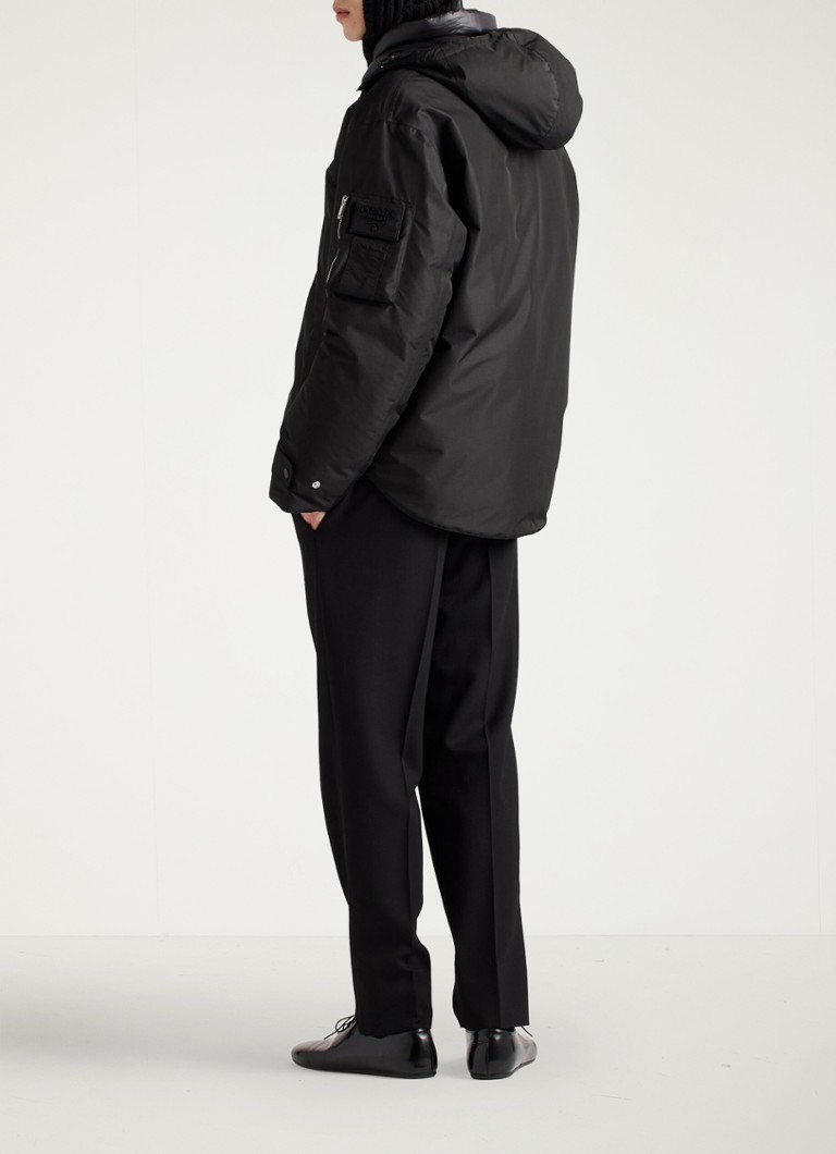 Prada Oversized quilted jacket with down filling and zip pockets