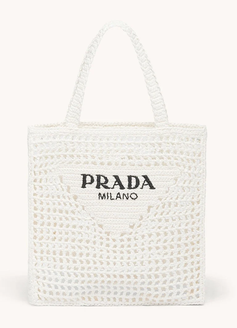 Prada raffia shopper