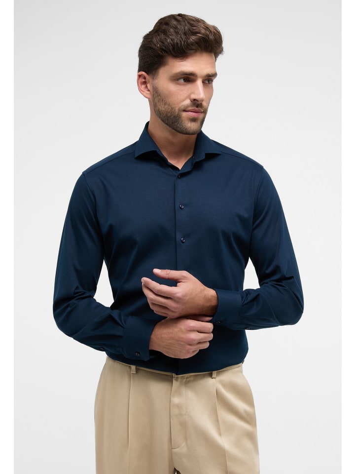 Eterna Hemd MODERN FIT in dunkelblau günstig kaufen