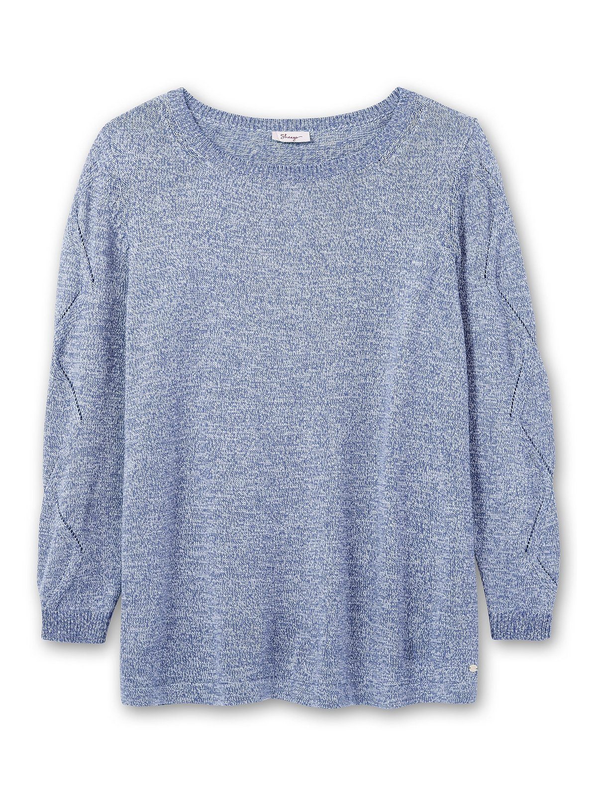 Sheego Strickpullover Große Größen mit Ajourmuster am Ärmel