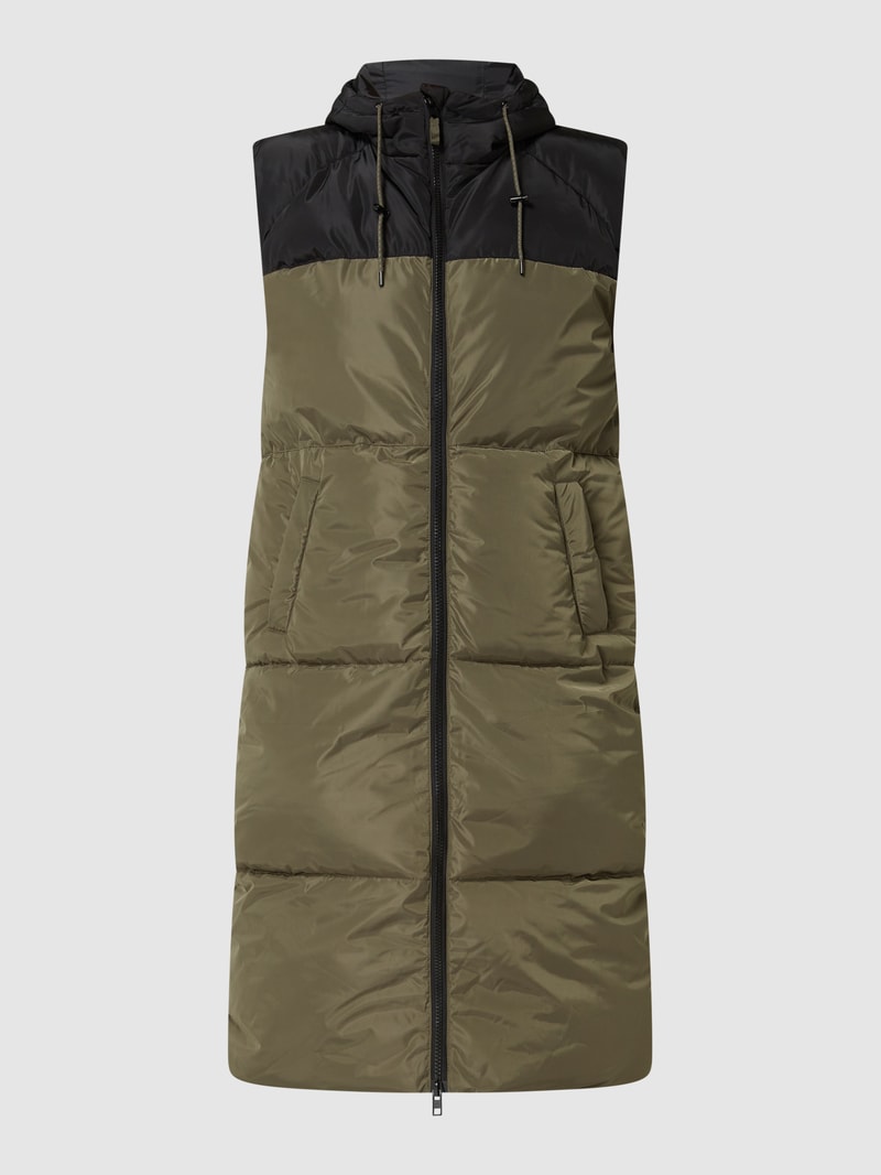 Steppweste mit Kapuze Modell 'Naja' in khaki