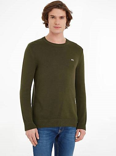 TOMMY-JEANS Herren Strickpullover ESSENTIALS aus Bio-Baumwolle