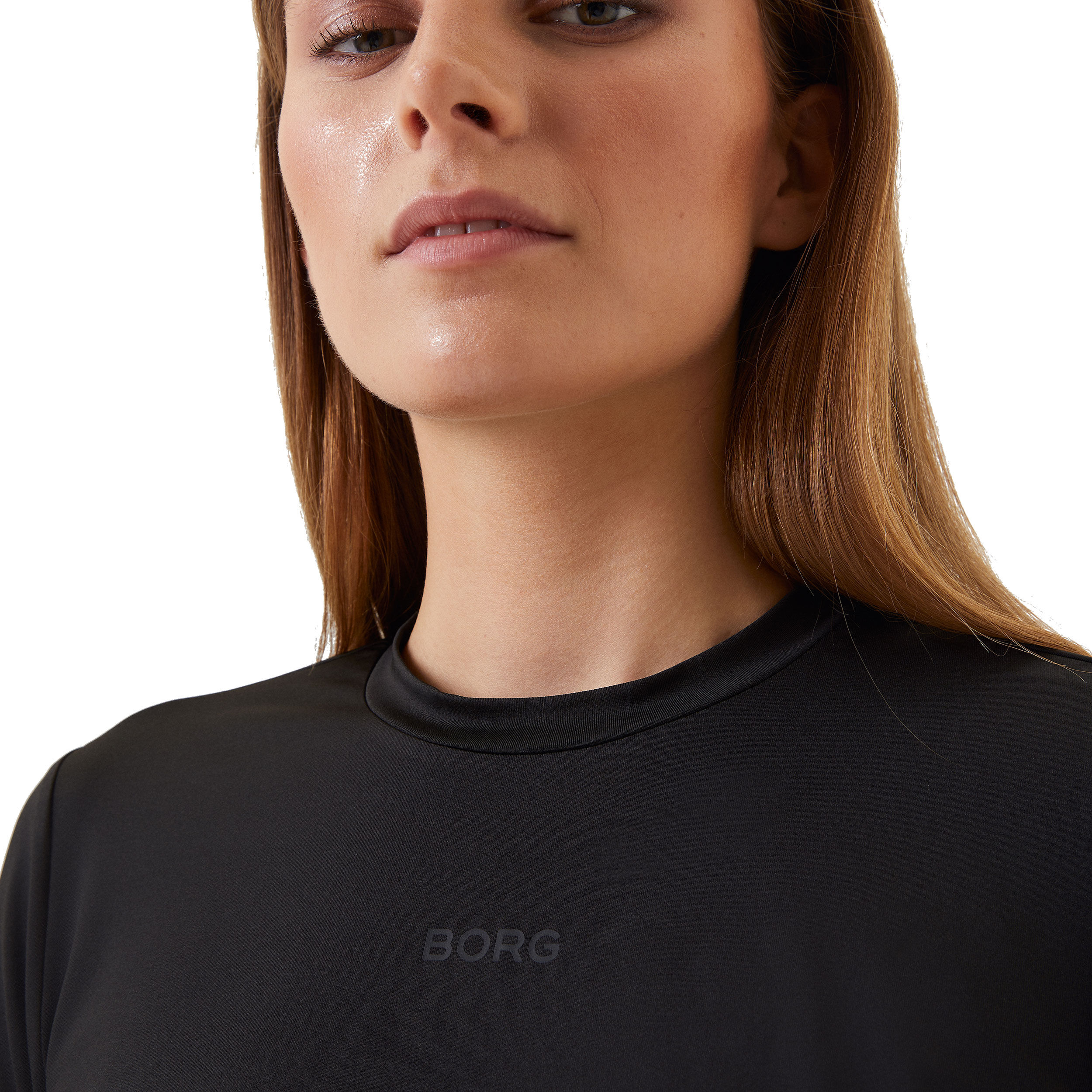 Borg Longsleeve Damen - Schwarz
