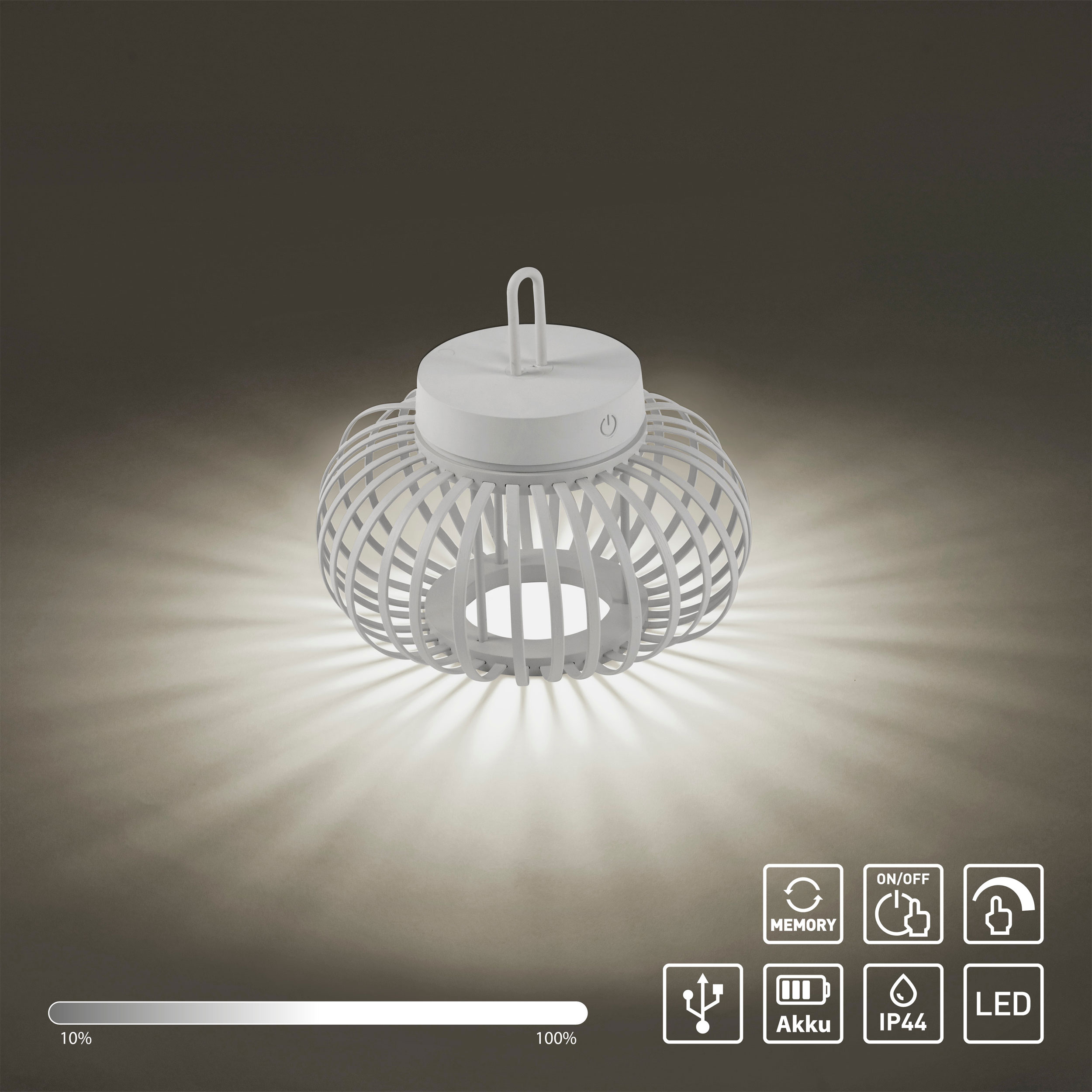 JUST LIGHT.LED-Akku-Tischleuchte 1 flg