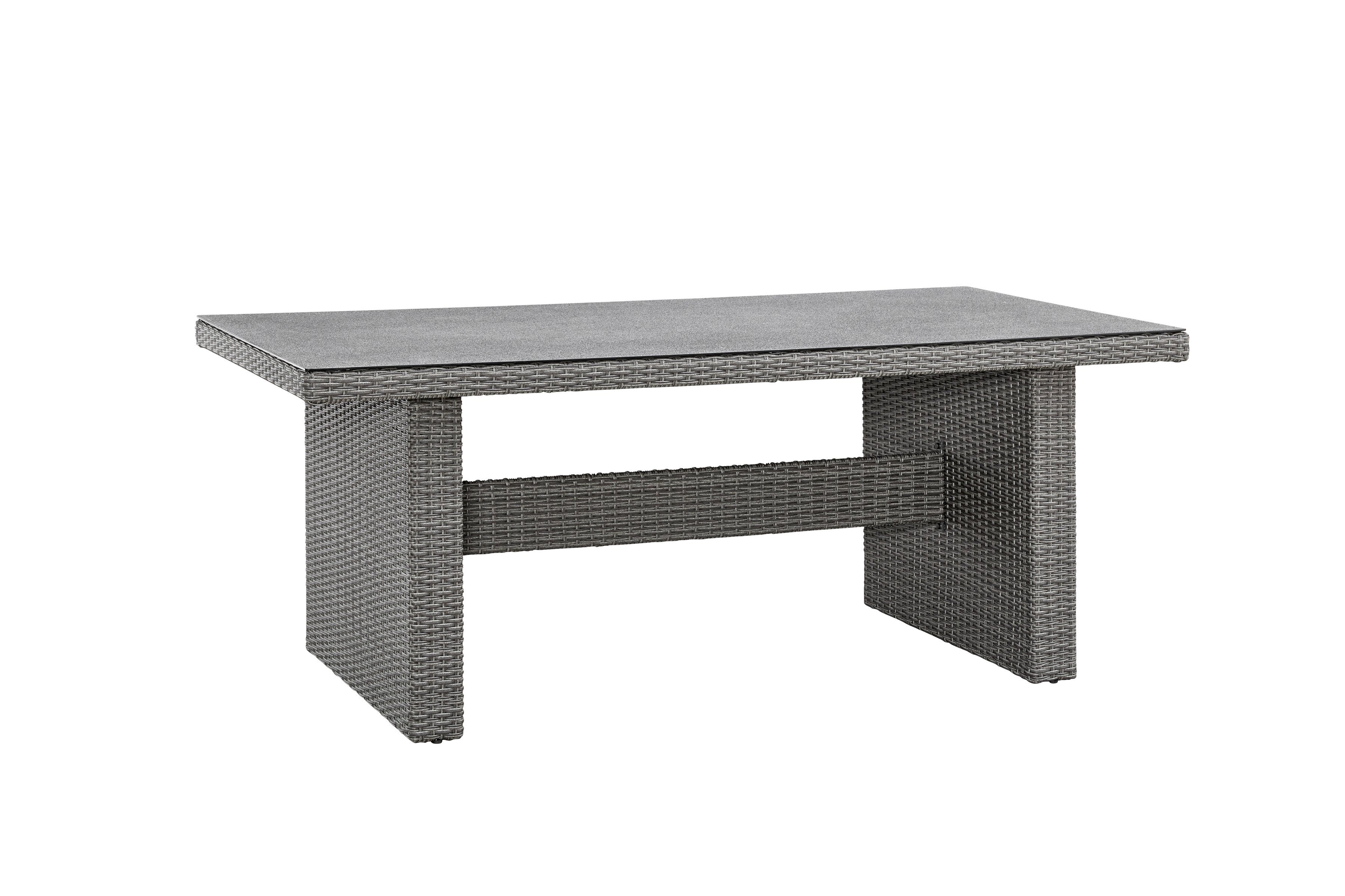 KONIFERA Garten-Essgruppe Brisbane, (13-tlg), 6 Sessel, Rückenlehne verstellbar, Tisch 92x192 cm, Alu/Polyrattan