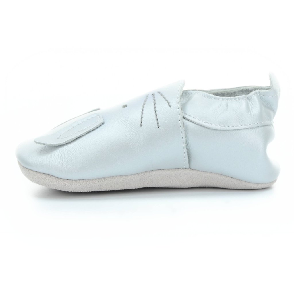 Bobux Hop Silver (Soft Sole) Krabbelschuhe