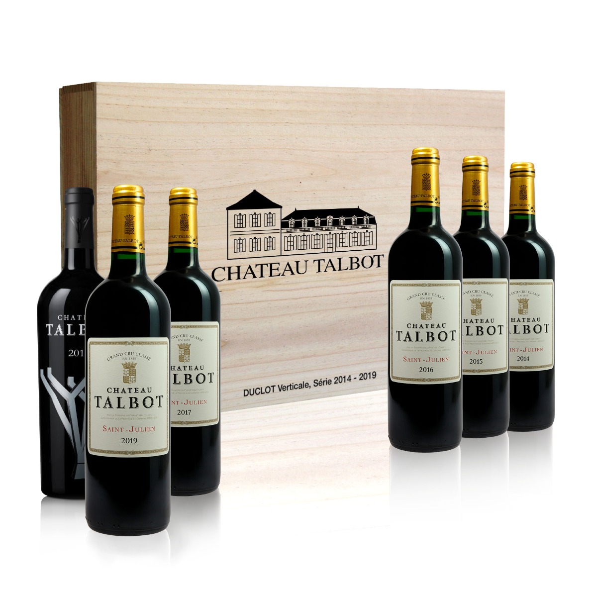 Bordeaux Château Talbot Verticale série 2014-2019    2019