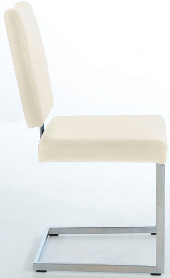 K+W Komfort & Wohnen Freischwinger, stabiles Hochkantgestell, in Leder oder Microfaser