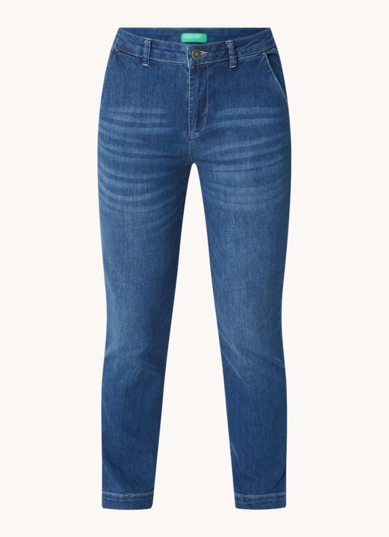 Jeans Benetton a vita media e vestibilità slim con finitura slavata