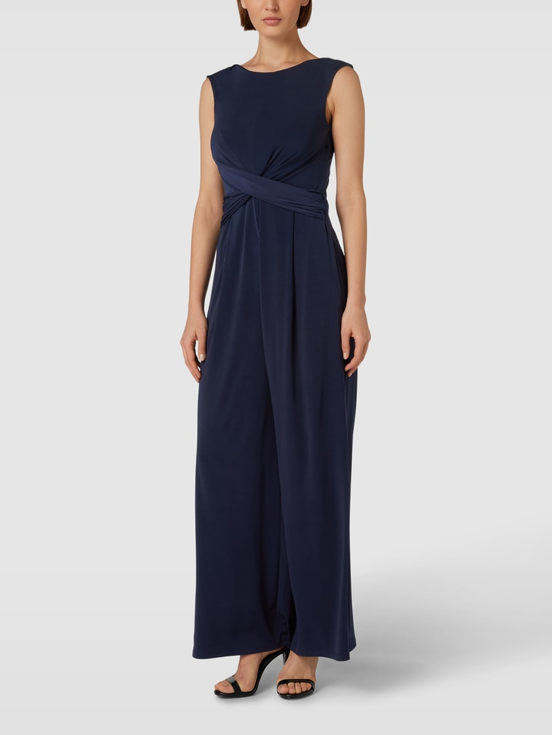 Jumpsuit mit U-Boot-Ausschnitt in dunkelblau