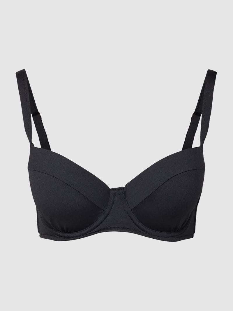 Bikini-Oberteil mit verstellbaren Träger in schwarz