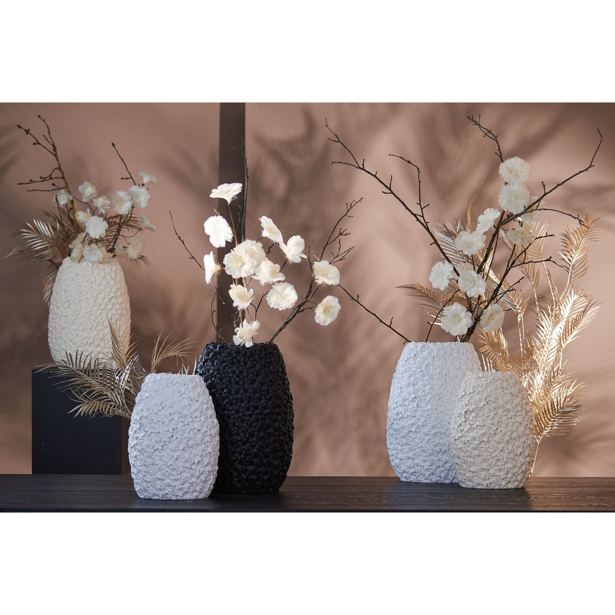 Light & Living Dekovase Vase Aloha - Schwarz - 38x23x50cm