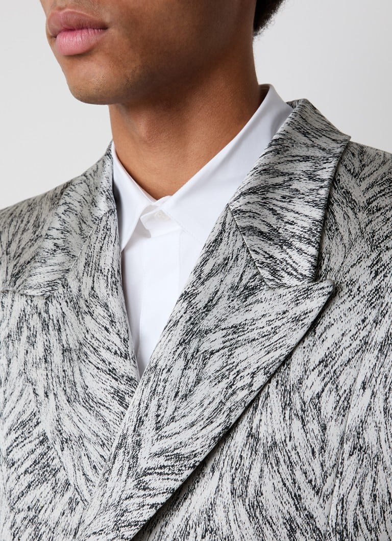 Louis Gabriel Nouchi Double-breasted slim fit jacket with jacquard design