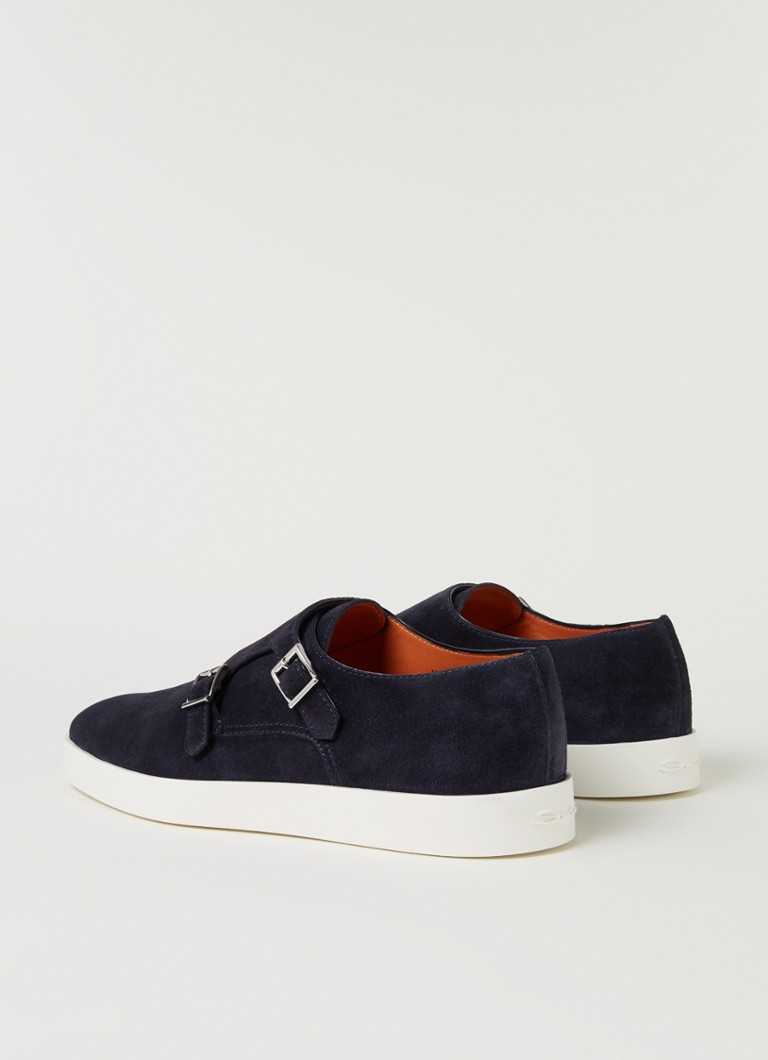 Santoni Atlantis suede buckle shoe