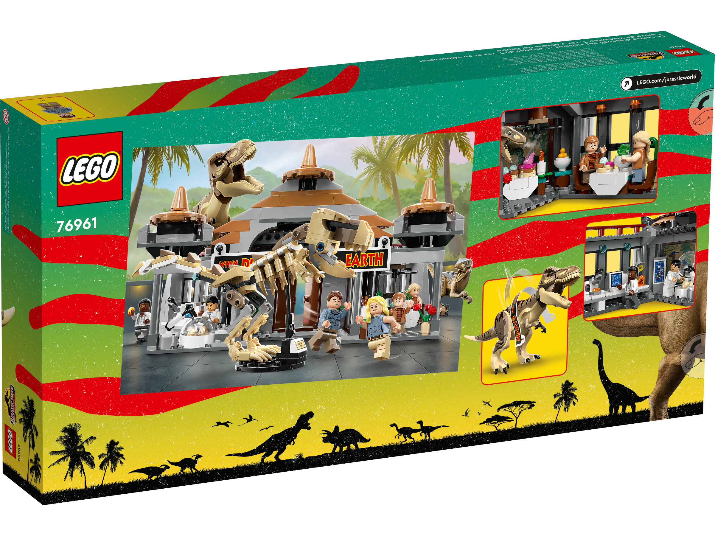 Angriff des T. rex und des Raptors aufs Besucherzentrum 76961