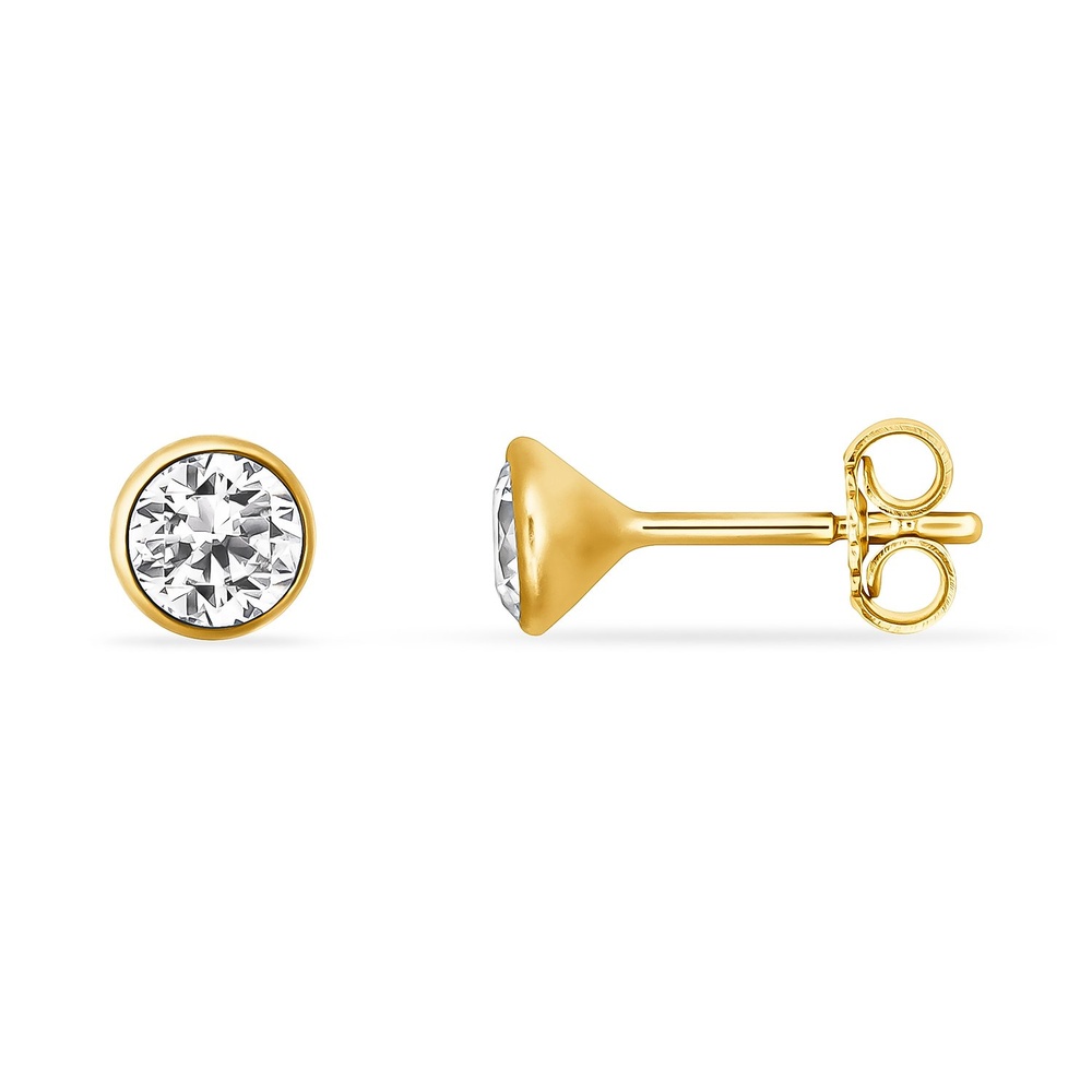 FAVS Boucles d'oreilles à fermoir à poussette 585 Or jaune Boucles d'oreilles