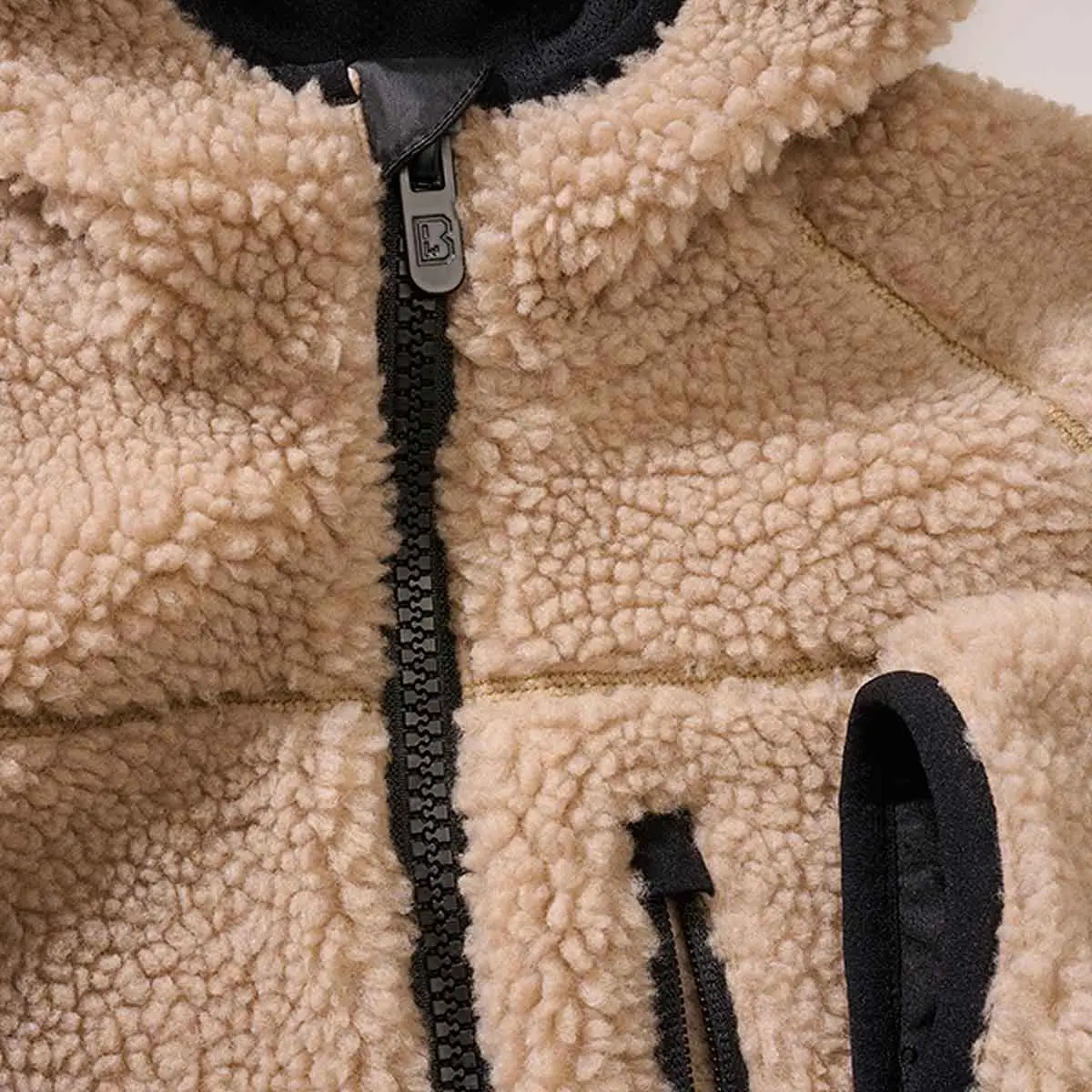 Kinder Teddyfleece Jacke beige