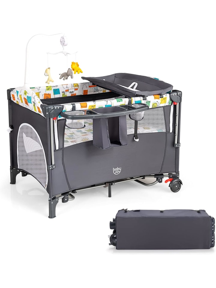 COSTWAY 5-in-1-Babybett in Grau günstig kaufen 120 cm