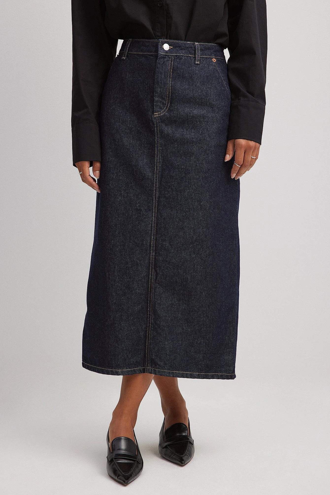 Midi-Jeansrock