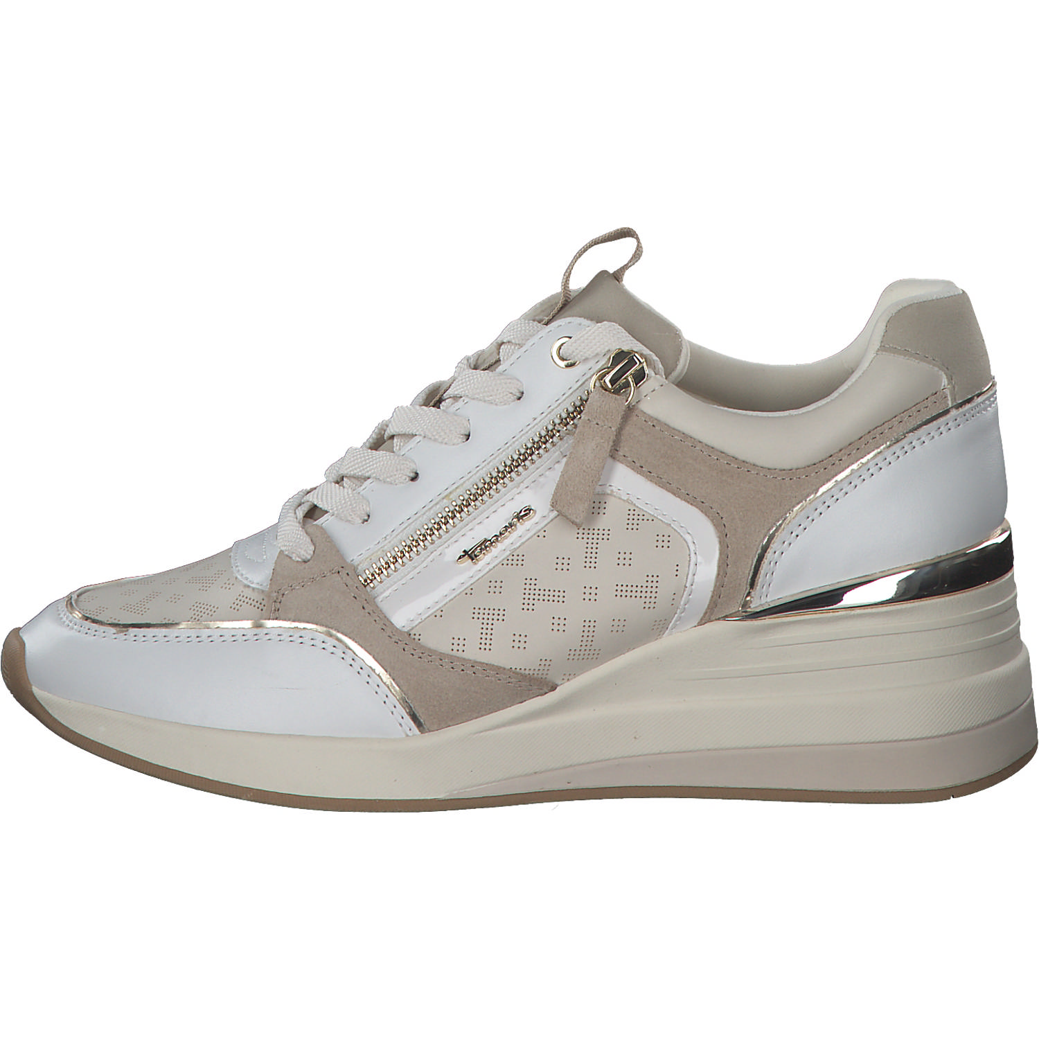 Tamaris 23703, Sneakers Low, Damen, WHITE COMB