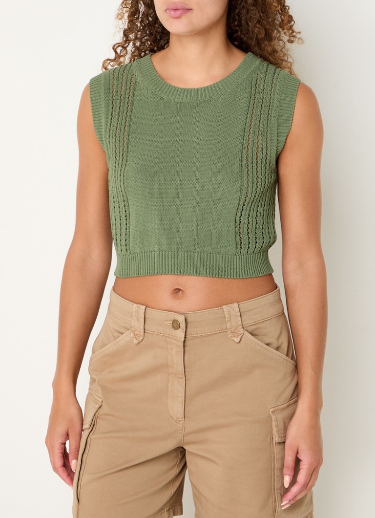 Max & Co Belinda πλεκτό crop top με λεπτή πλέξη και ανοιχτές λεπτομέρειες