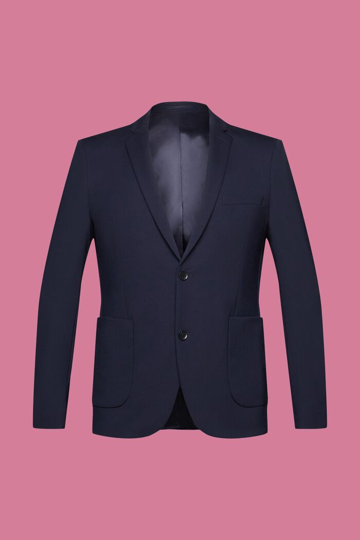 Einreihiger Piqué-Jersey-Blazer