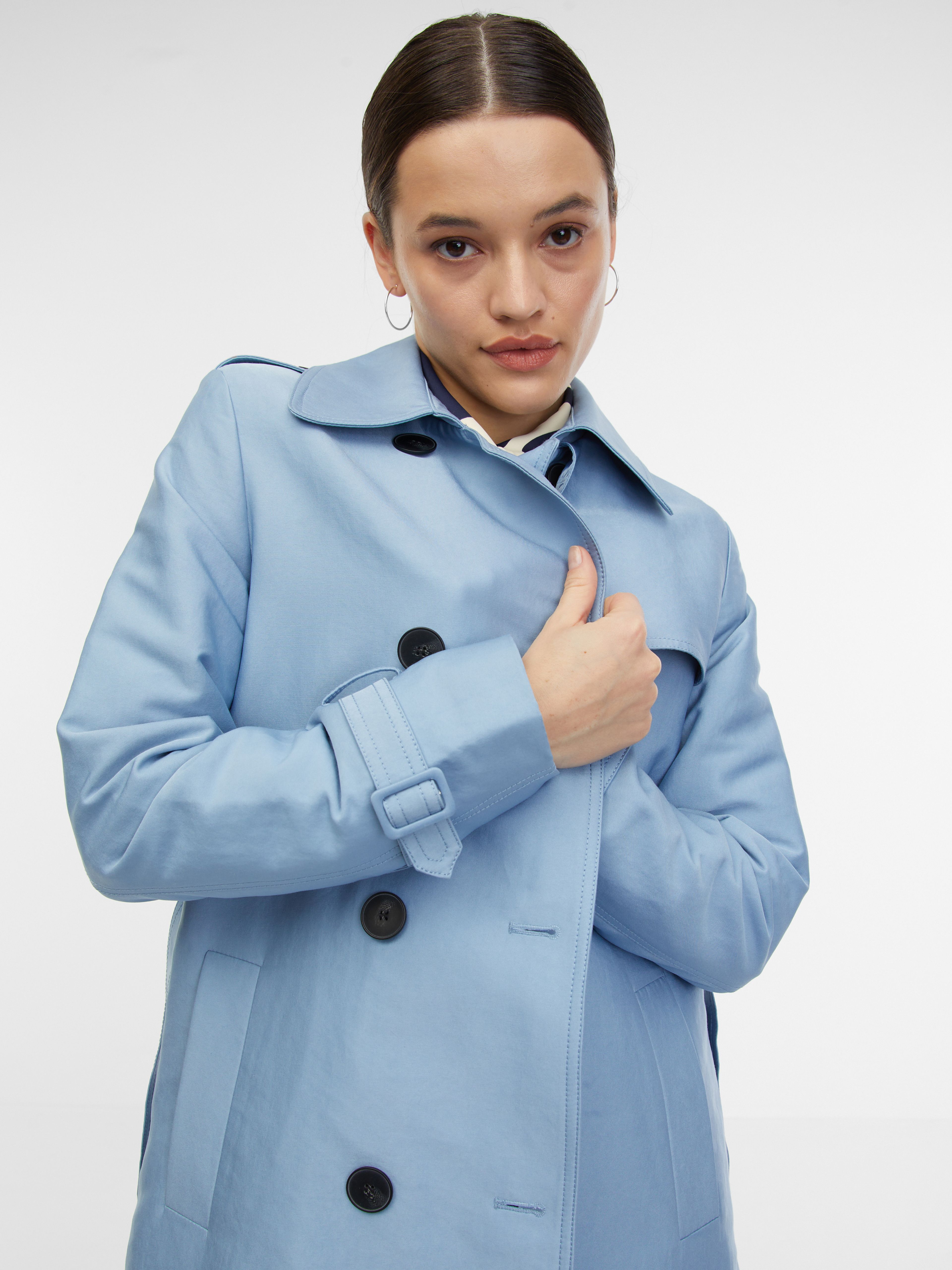 Hellblauer Damen-Trenchcoat ORSAY