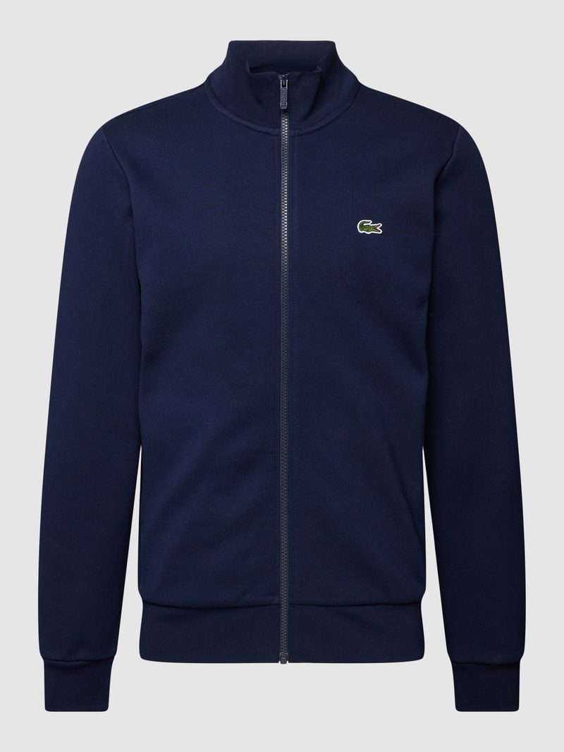 Sweatjacke mit Stehkragen in marineblau