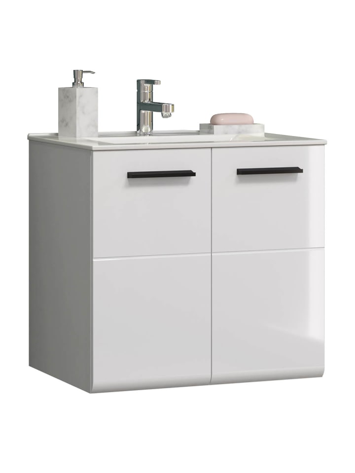 ebuy24 Waschbeckenunterschrank Riva Weiß 62 x 47 cm günstig kaufen onesize