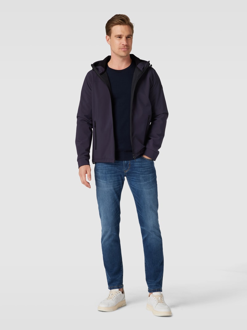 Jacke mit Kapuze in marineblau