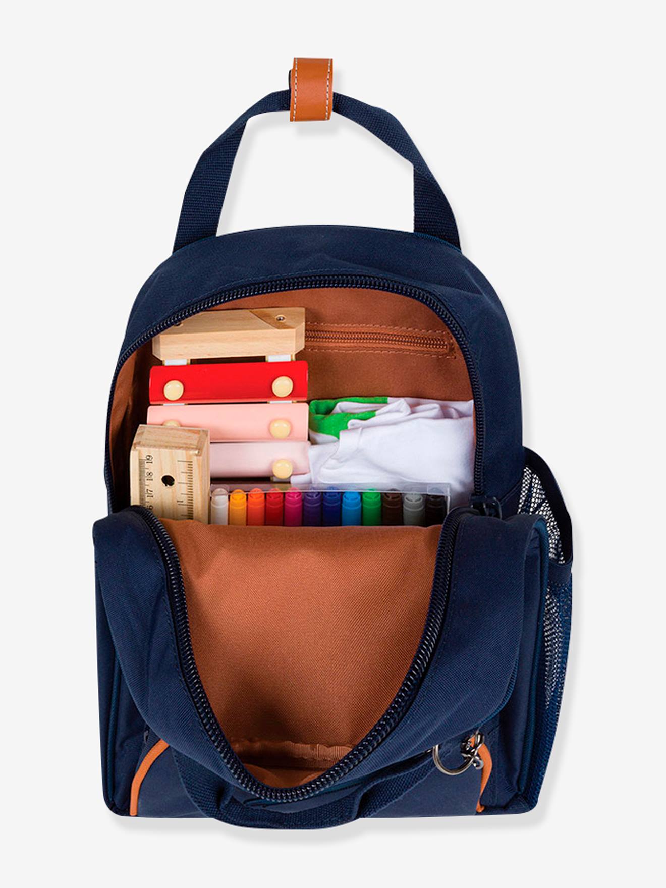 Sac à dos fille Alexa TANN'S bleu imprimé cerises