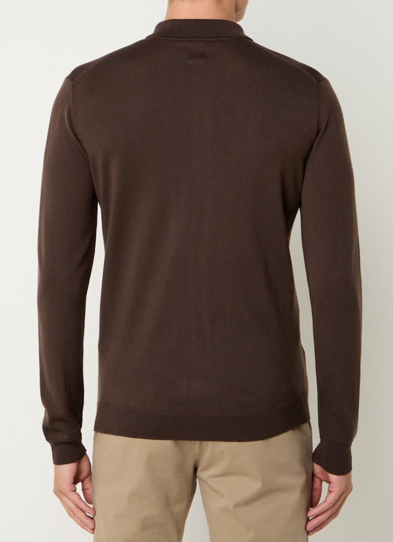 Boggi Milano Fine-knit regular fit polo made of wool