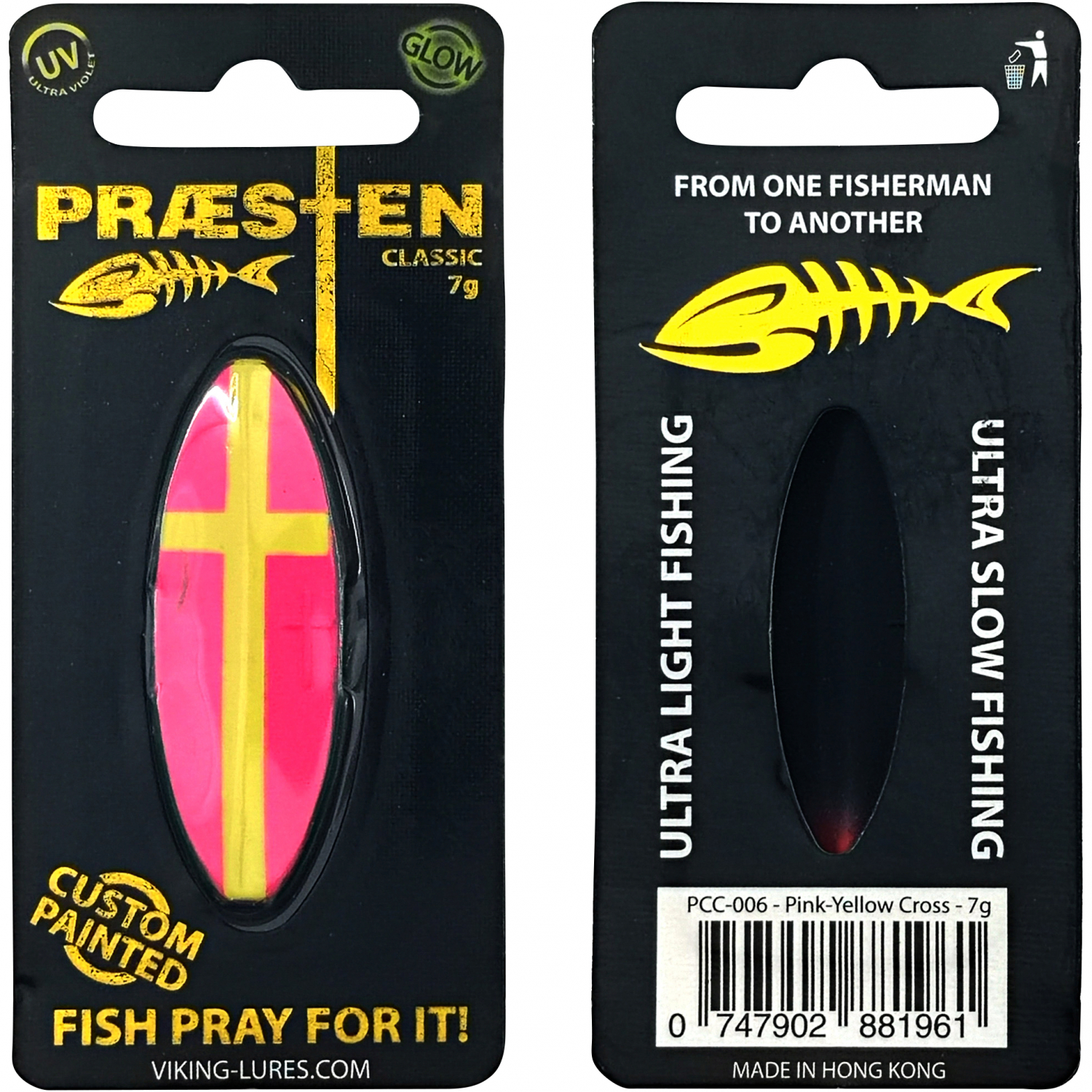 OGP Inlineköder Præsten Classic (Pink/Yellow/Cross)