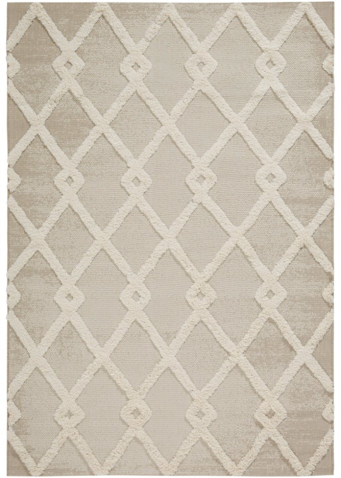 Hochflor Teppich mit plastischer Musterung