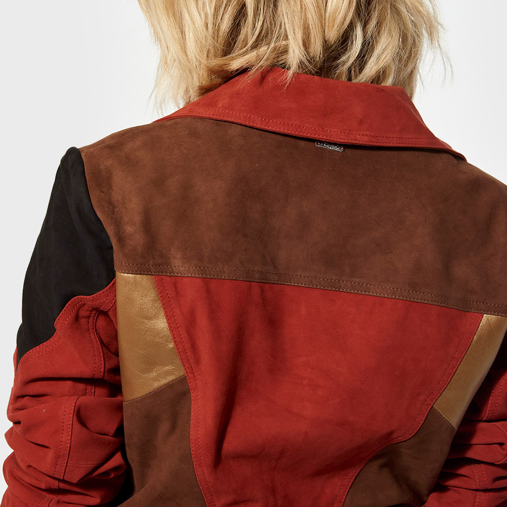 TOYA  Veste régular Femme en cuir