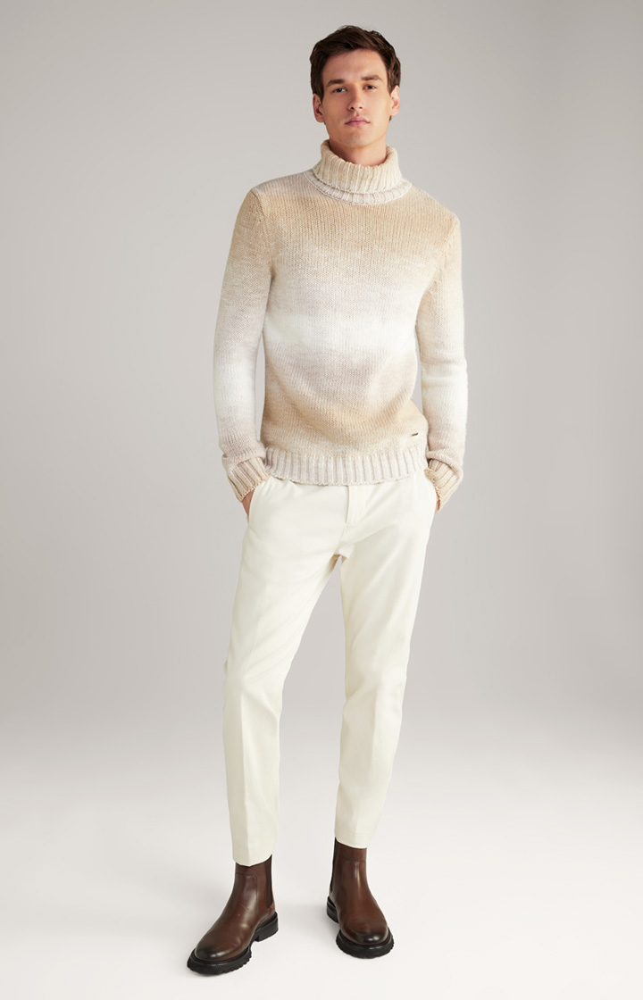 Rollkragenpullover Bores in Beige meliert