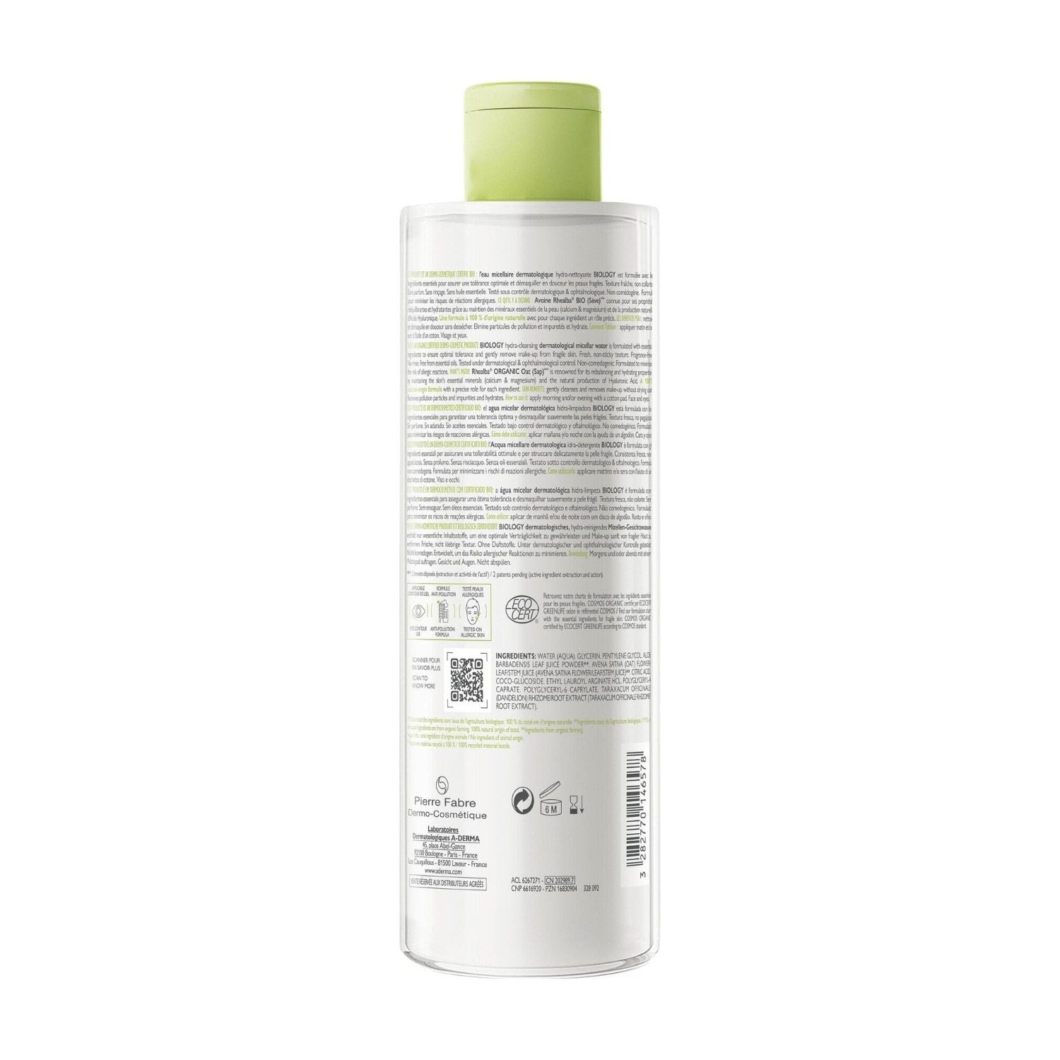 A-DERMA Dermatologická hydratačná čistiaca micelárna voda