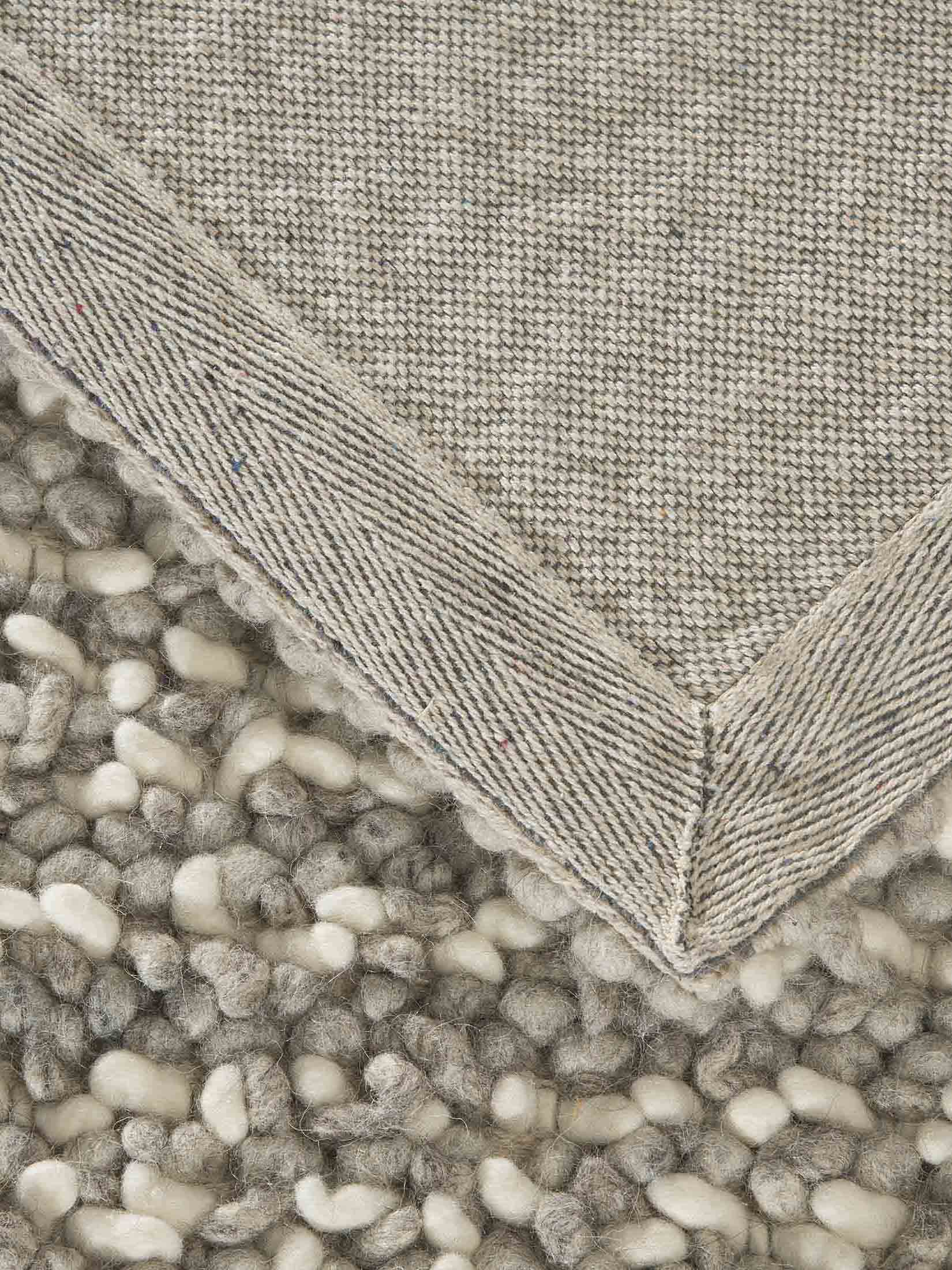 Melbu Woll-Teppich, Grey/White