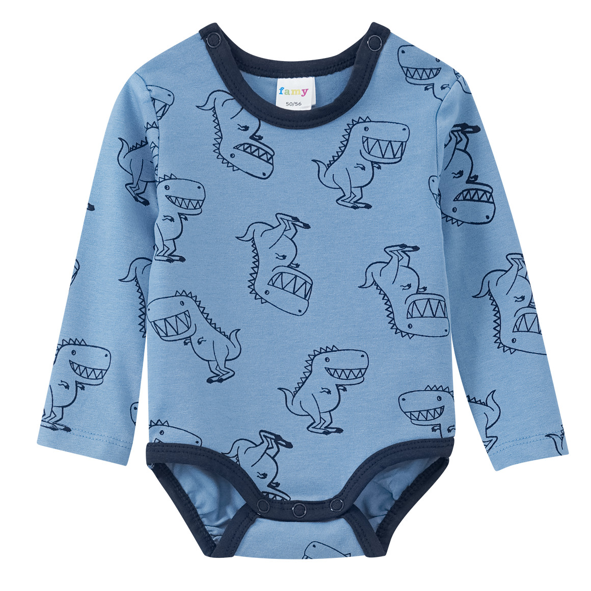 3 Baby Langarmbodys in verschiedenen Dessins